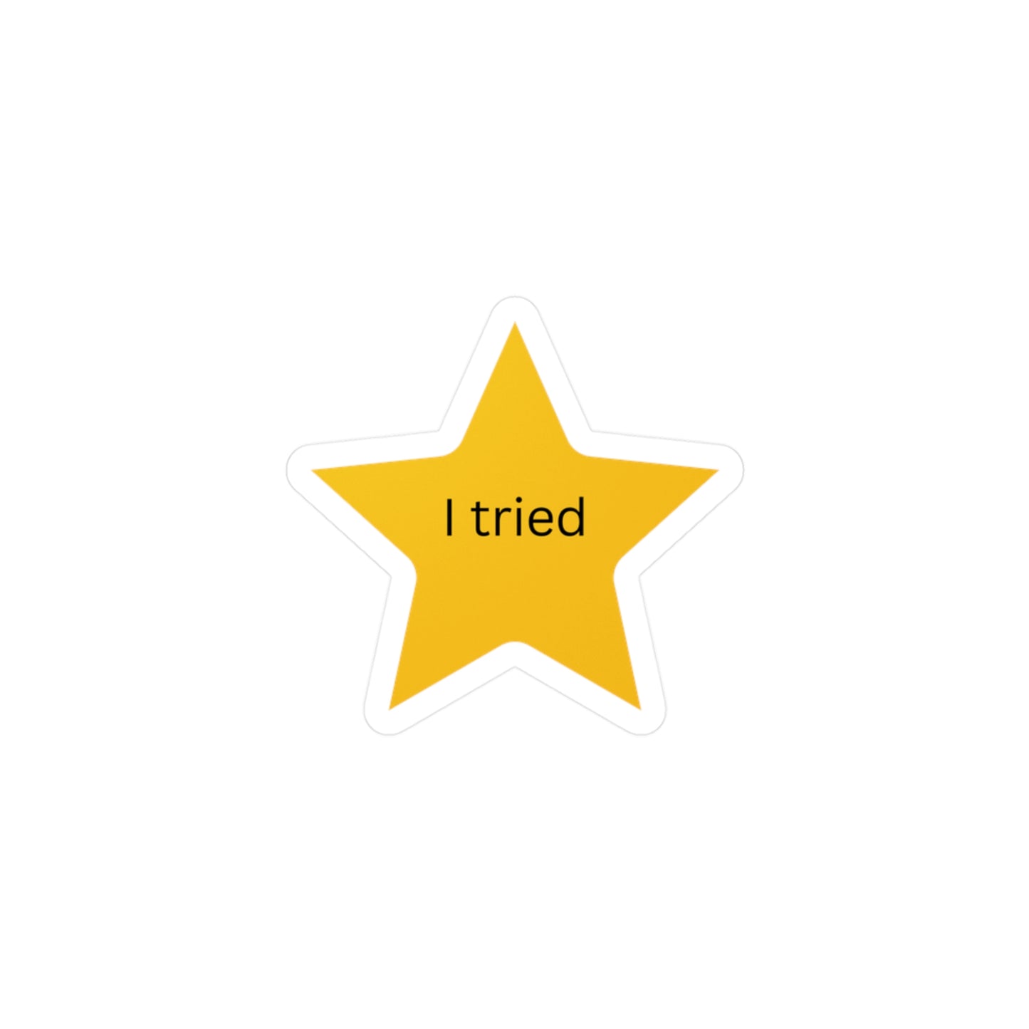 Gold Star Vinyl Decal