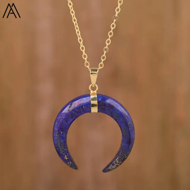 Moon Shape crystal Necklace