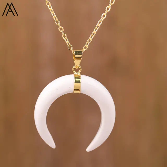 Moon Shape crystal Necklace