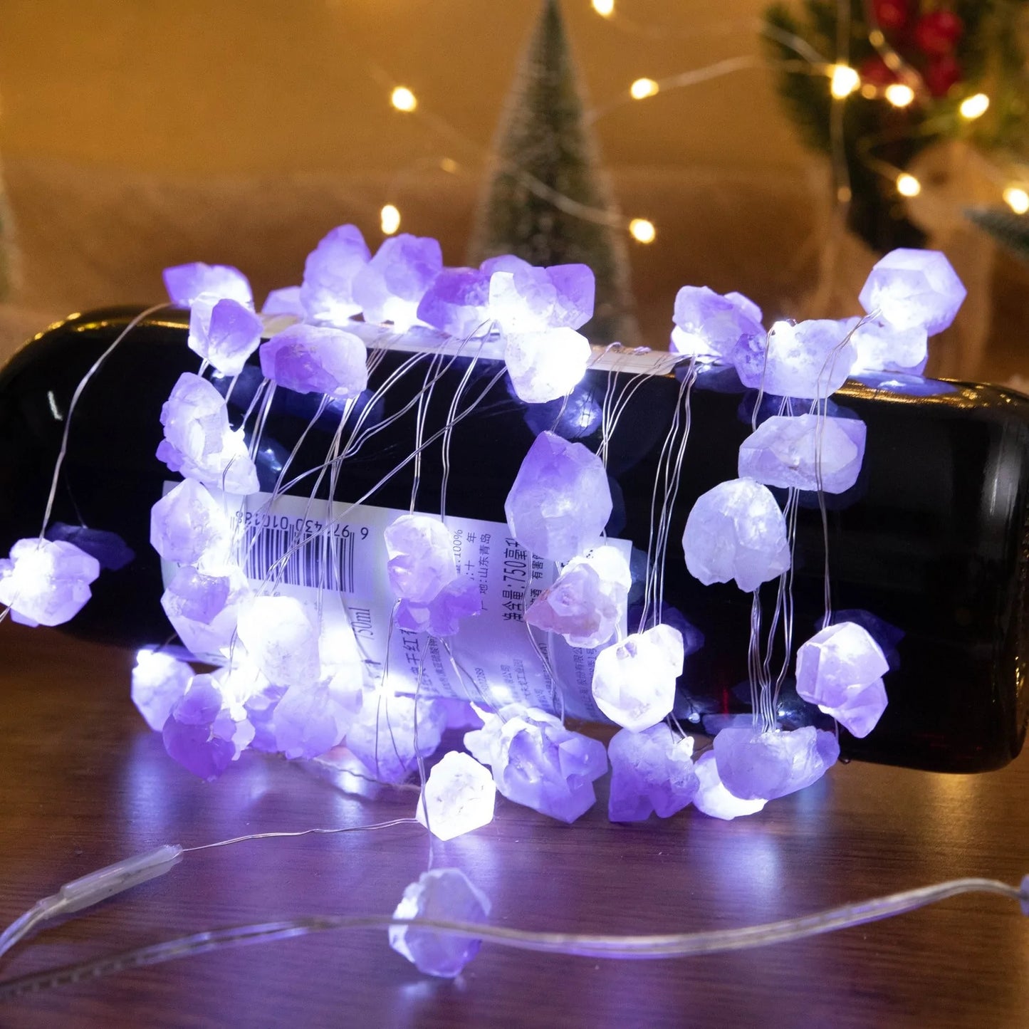 Natural Amethyst Decorative Lights Stones