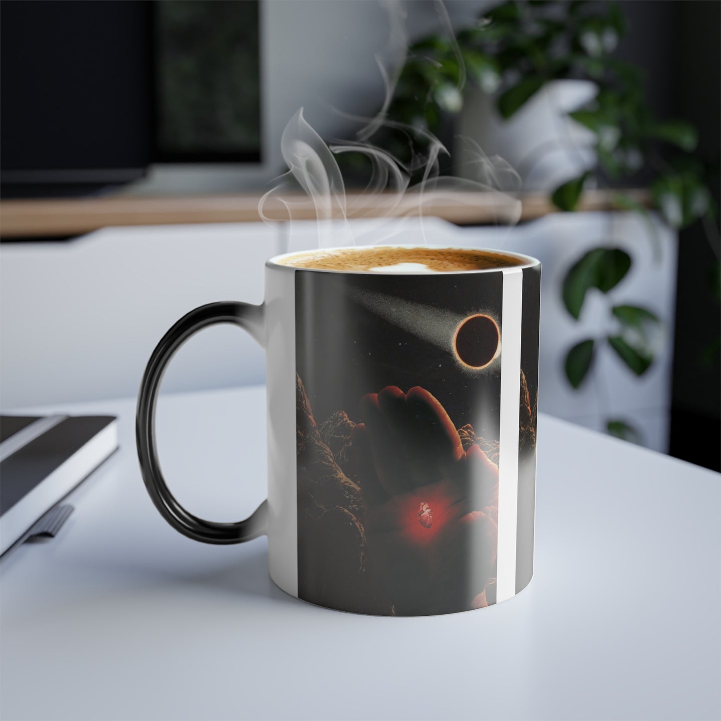 Heart and Hand color changing Mug