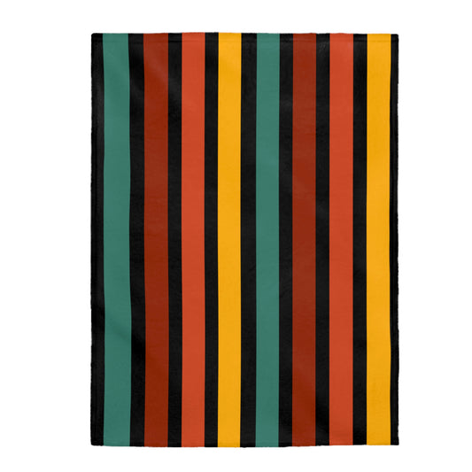 Striped Velveteen Plush Blanket